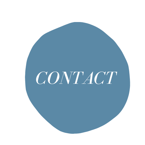 Logo Contact avec un cercle bleu et contact écrit en blanc dedans
